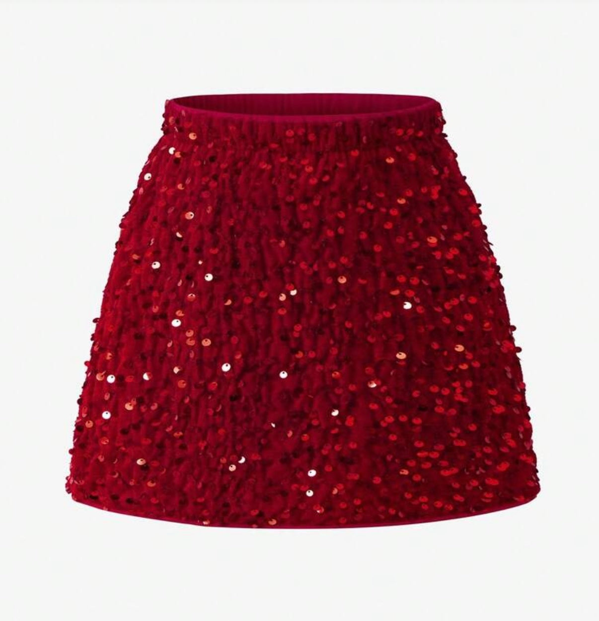 Red Sequin Skirt